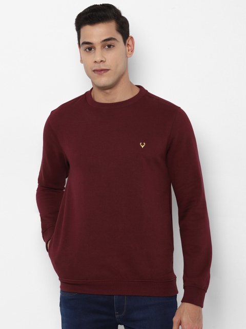 

Allen Solly Men Maroon Pure Cotton Sweatshirt