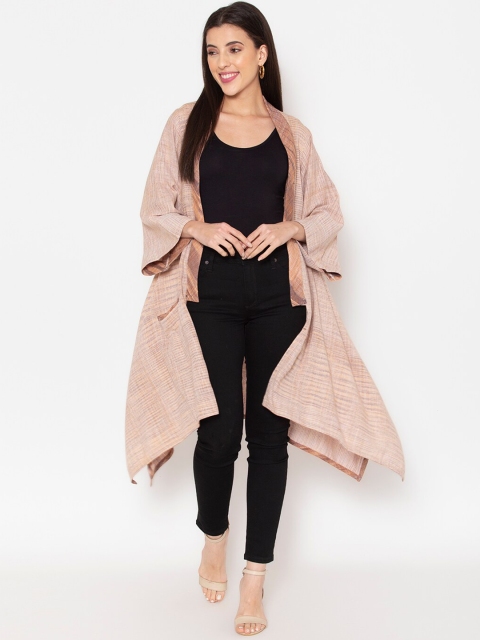 

Ekmatra Women Brown Pure Cotton Wrap Overlay Coat