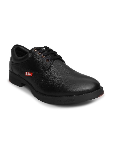 

Lee Cooper Men Black Leather Derbys