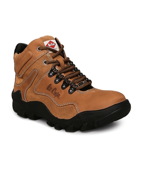 

Lee Cooper Men Camel Brown Leather Trekking Shoes