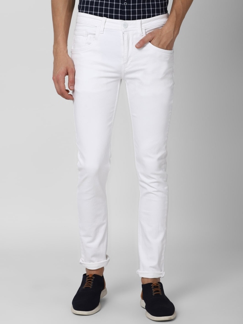 

V Dot Men White Skinny Fit Jeans