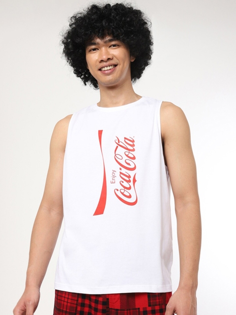 

Bewakoof Men White & Red Printed Pure Cotton Innerwear Vests