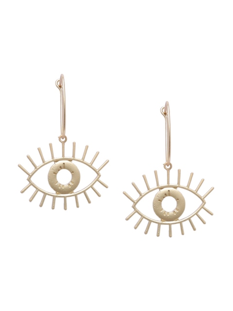 

Mali Fionna Gold-Toned Quirky Hoop Earrings