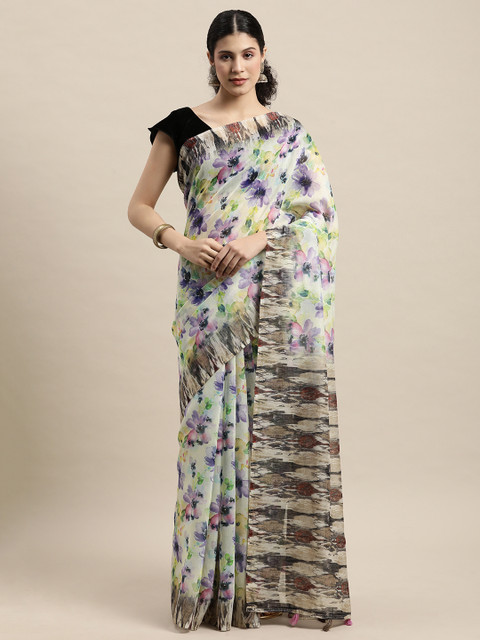 

SANGAM PRINTS Multicoloured Floral Saree, Multi