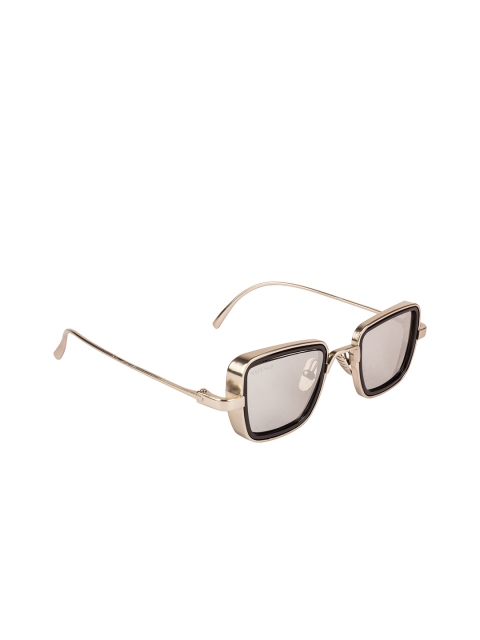 

Voyage Unisex Mirrored Lens & Silver-Toned Square Sunglasses with UV Protected Lens