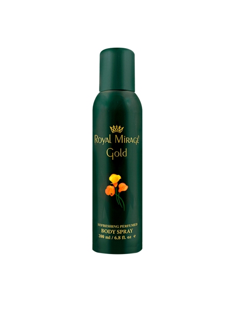 

Royal Mirage Long Lasting Gold Refreshing Perfumed Body Spray Deodorant - 200 ml, Green
