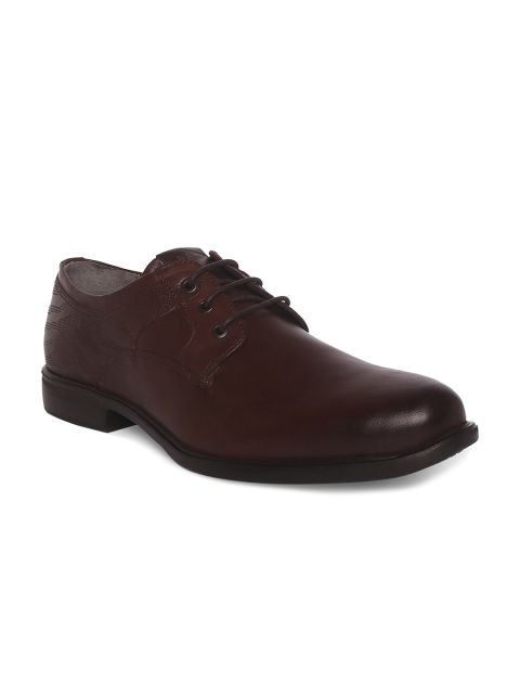 

Lee Cooper Men Brown Solid Oxford Formal Shoes