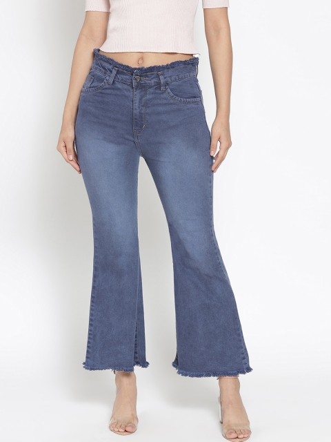 

MARC LOUIS Women Blue Classic Bootcut Light Fade Jeans