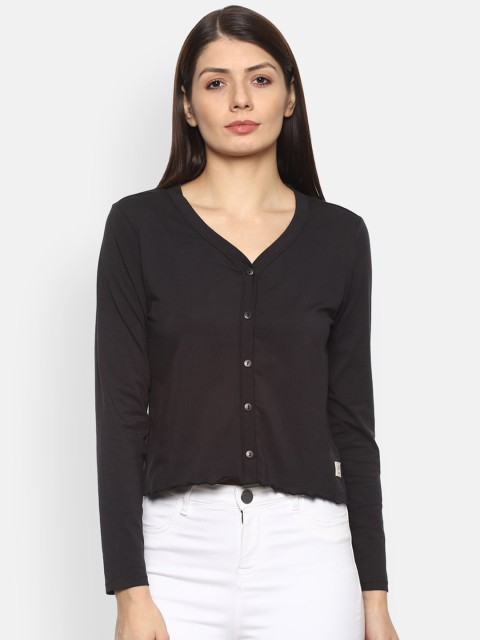 

Van Heusen Woman Black Casual Cotton Top