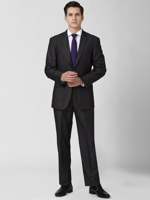 

Peter England Men Grey Two Piece Single Breasted Formal Suits