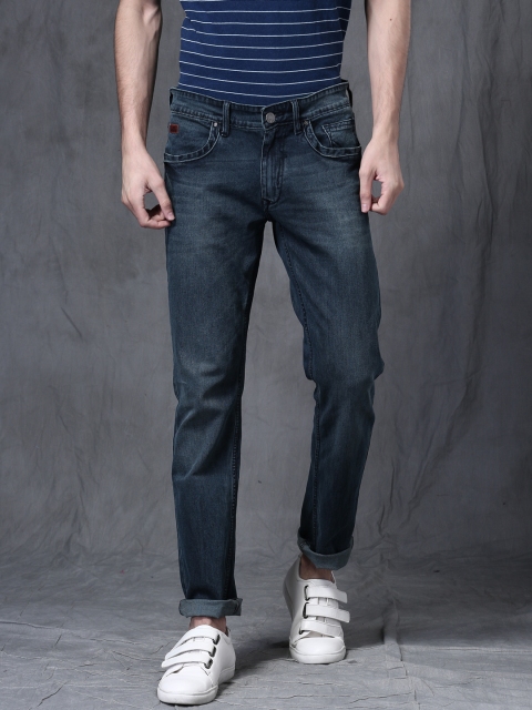 

WROGN Men Blue Slim Fit Mid-Rise Clean Look Stretchable Jeans