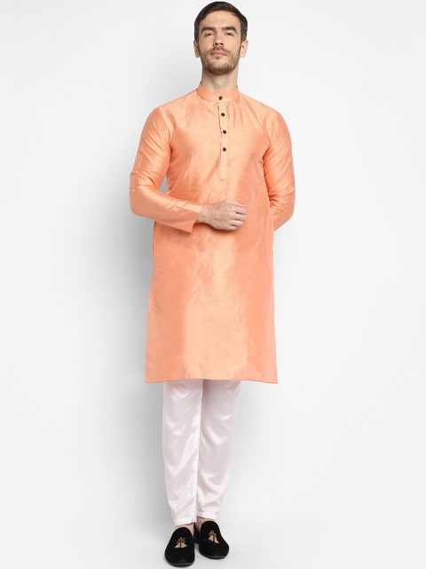 

DEVOILER Men Brown Woven Design Kurta
