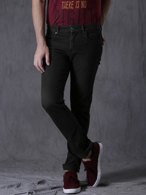 

WROGN Black Slim Fit Stretchable Jeans