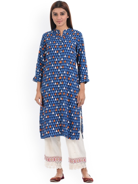 

Ethnicity Women Multicoloured Geometric Printed Pathani Kurta, Multi