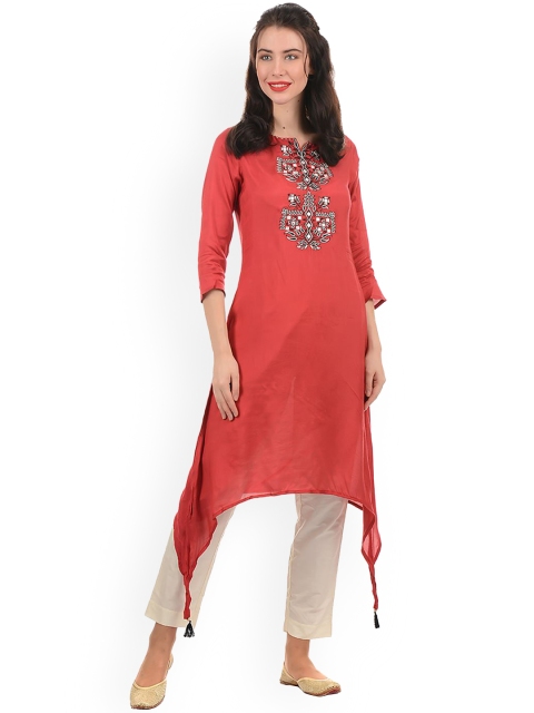 

Ethnicity Women Maroon Thread Work Kurta