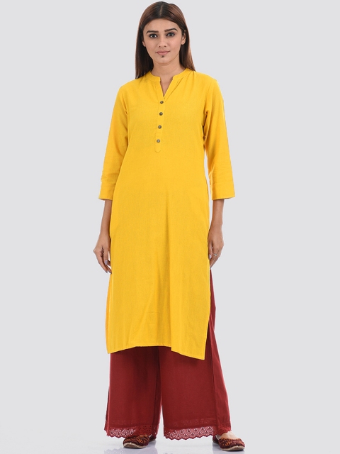 

Ethnicity Women Yellow Kurta