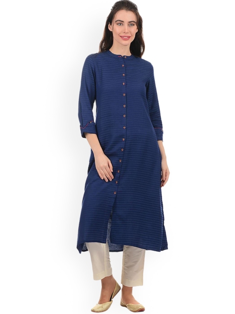 

Ethnicity Women Blue Thread Work Kurta