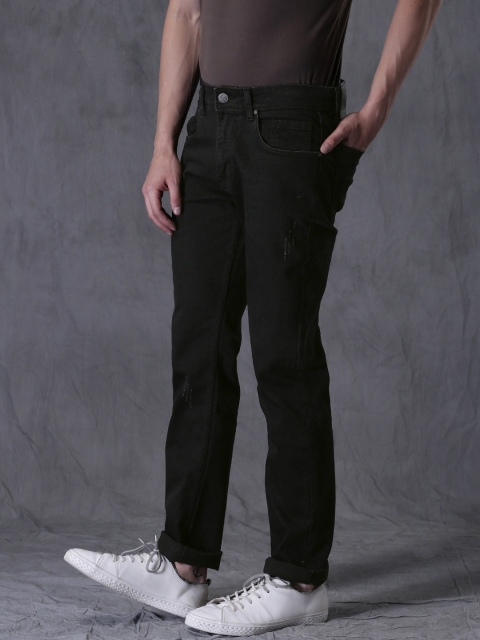 

WROGN Men Black Slim Fit Stretchable Jeans
