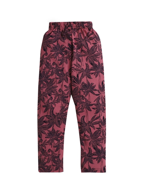 

Hopscotch Girls Pink & Black Printed Pure Cotton Ankle-Length Leggings