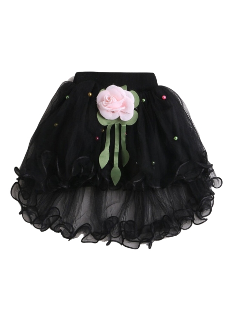 

Hopscotch Girls Black Solid Above Knee-Length A-Line Skirt