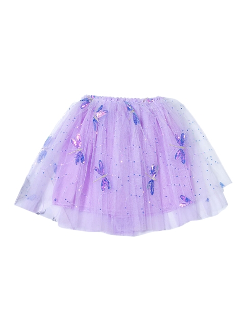 

Hopscotch Girls Purple Printed Knee-Length A-Line Skirts