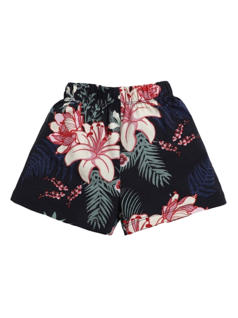 

Hopscotch Girls Blue Floral Printed Shorts