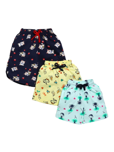 

Hopscotch Girls Pack Of 3 Cotton Shorts, Yellow