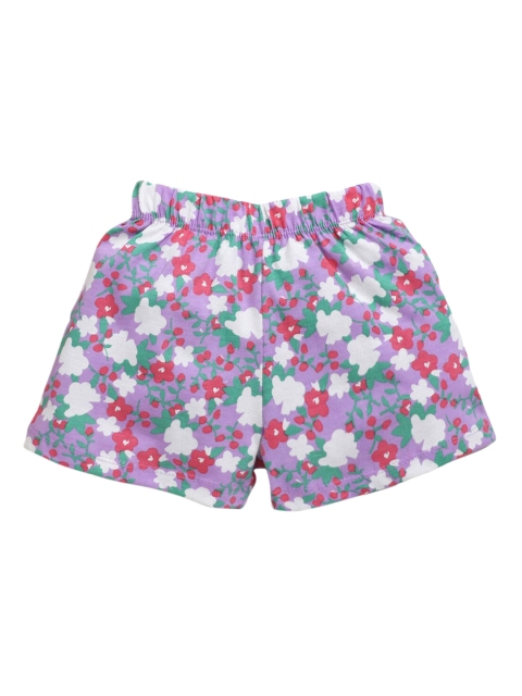 

Hopscotch Girls Purple Floral Printed Shorts
