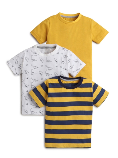 

Hopscotch Boys Multicoloured Pack Of 3 Striped Polo Collar T-shirt, Multi