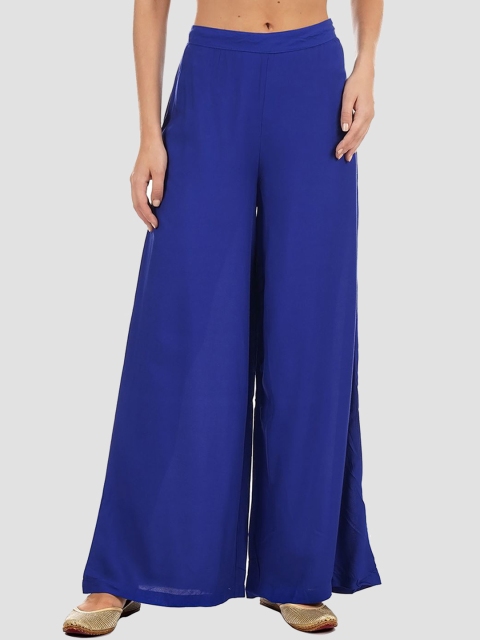 

Ethnicity Women Blue Knitted Ethnic Palazzos