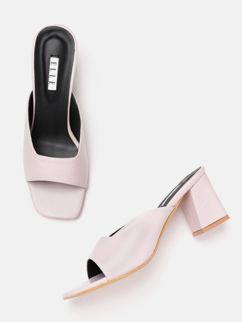 

ELLE Lavender Solid Block Heels