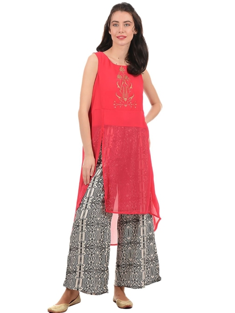 

Ethnicity Pink Embellished Maxi Top