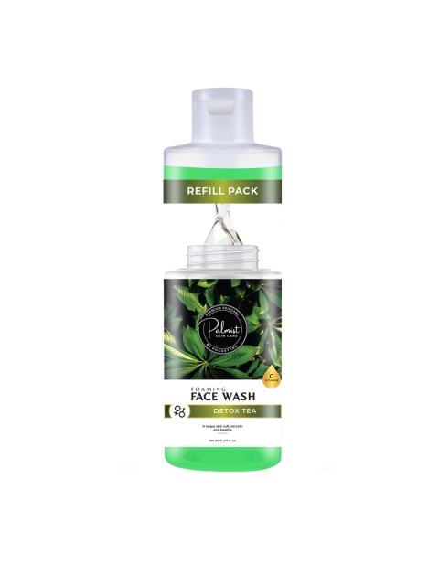 

PALMIST Detox Tea Foaming Face Wash Refill Pack with Vitamin C - 250ml, Green