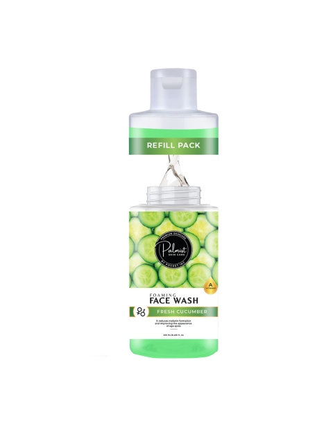 

PALMIST Fresh Cucumber Foaming Face Wash Refill Pack - 250 ml, Green