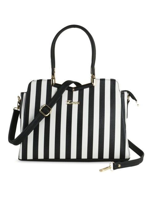 

Exotic Black & White Striped Oversized SwaggerHandheld Bag
