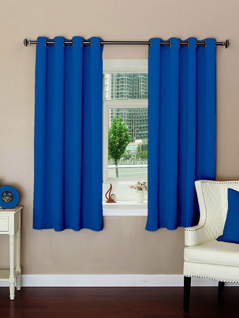 

Lushomes Blue Black Out Window Curtain