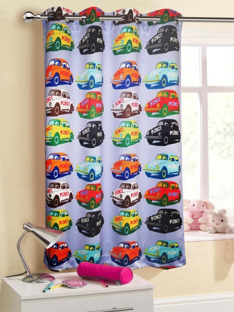 

Lushomes Multicoloured Black Out Window Curtain, Multi