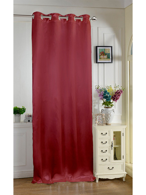 

Lushomes Burgundy Long Door Curtain