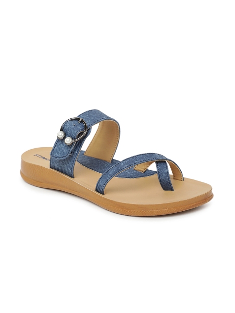 

Paragon Women Blue One Toe Flats with Buckles