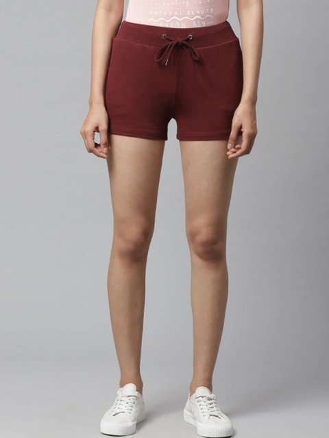 

VividArtsy Women Maroon Shorts