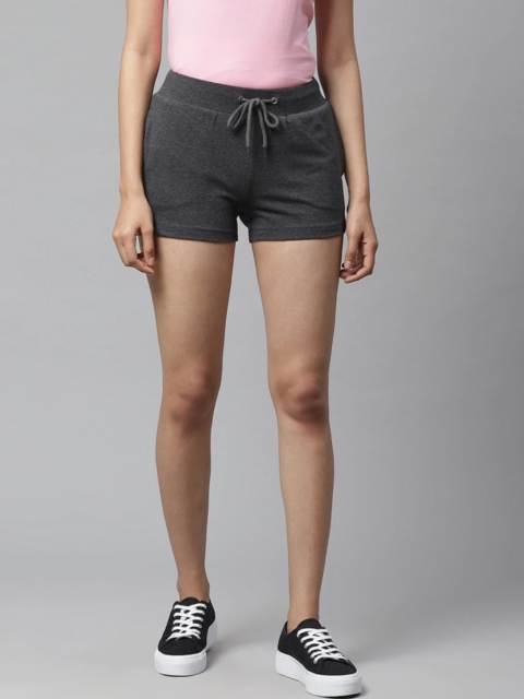 

VividArtsy Women Grey Solid Shorts