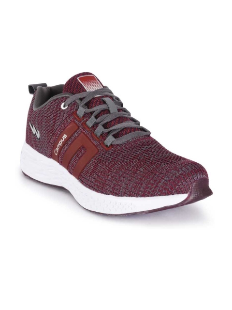 

Campus Men Maroon Mesh Running Shoes