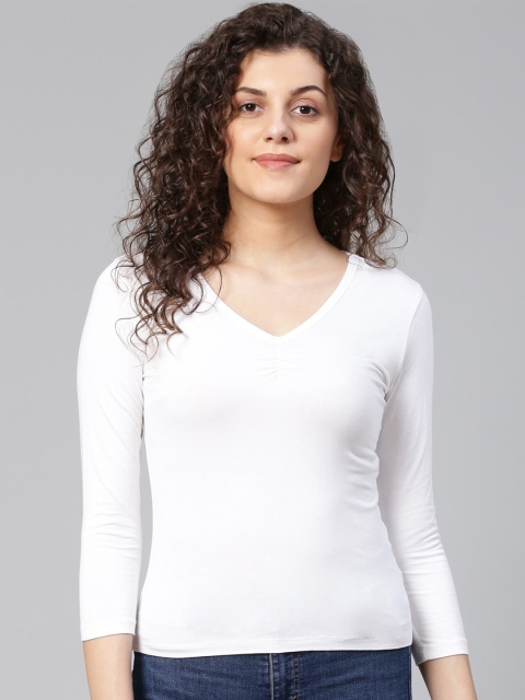 

VividArtsy Off White Solid Top