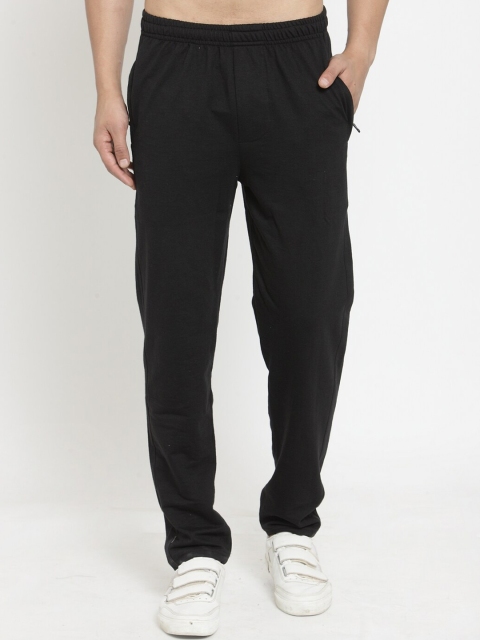 

JAINISH Men Black Solid Mid Rise Casual Track Pants