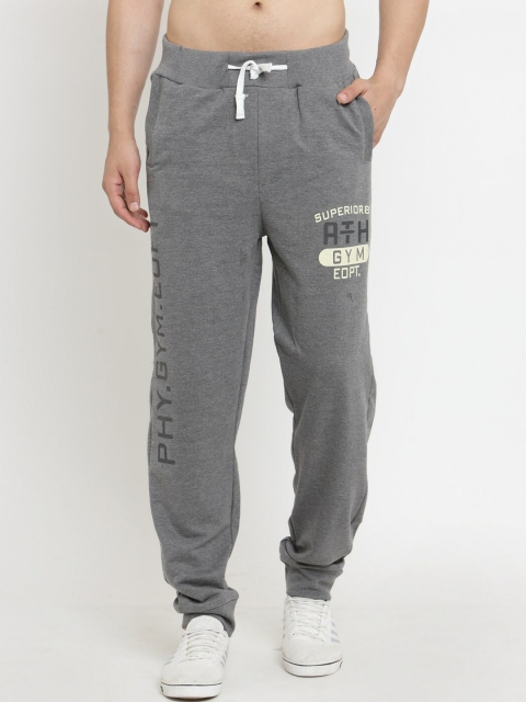 

JAINISH Men Grey Printed Slim Fit Joggers