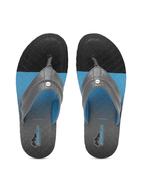 

Paragon Men Grey & Blue Printed Thong Flip-Flops