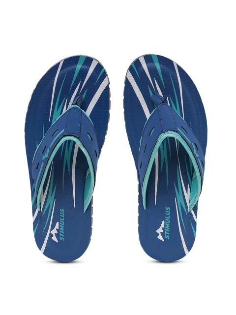 

Paragon Men Blue & Green Printed Thong Flip-Flops