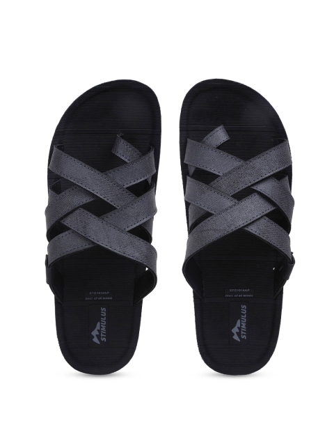 

Paragon Men Charcoal Solid Slip on Comfort Sandals