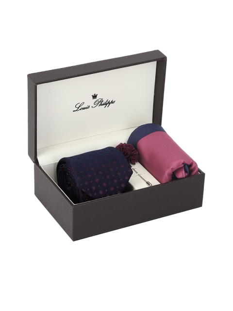 

Louis Philippe Men Navy Blue Accessory Gift Set