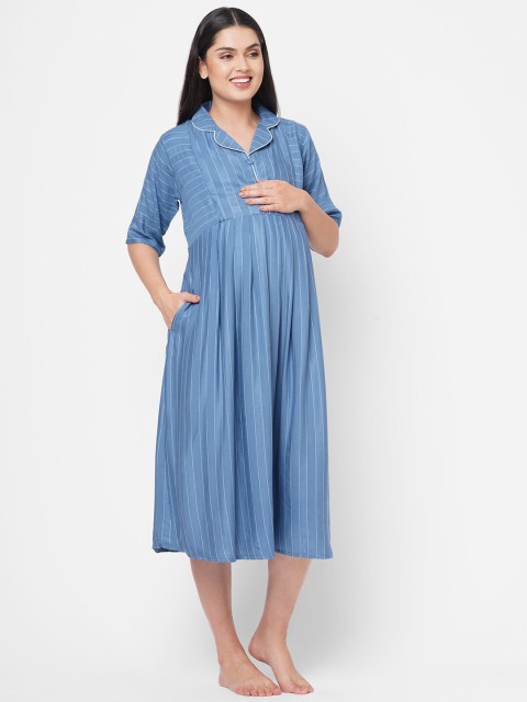 

Sweet Dreams Blue Maternity Nightdress